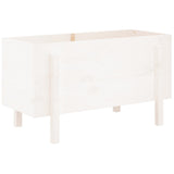 Vidaxl plantenbak verhoogd 101x50x57 cm massief grenenhout wit