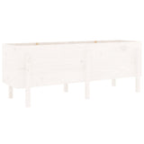 Vidaxl plantenbak verhoogd 160x50x57 cm massief grenenhout wit