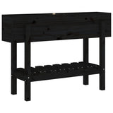 Vidaxl plantenbak verhoogd 101x30x69 cm massief grenenhout zwart