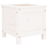 Vidaxl plantenbak 40x40x39 cm massief grenenhout wit
