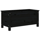VidaXL Plantenbak 82,5x40x39 cm massief grenenhout zwart
