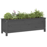 Vidaxl plantenbak verhoogd 119,5x40x39 cm massief grenenhout grijs