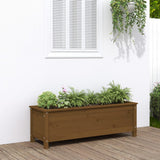 Vidaxl plantenbak verhoogd 119,5x40x39 cm massief grenen honingbruin