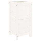 Vidaxl plantenbak 40x40x78 cm massief grenenhout wit