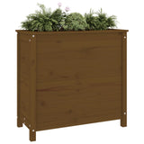 Vidaxl plantenbak 82,5x40x78 cm massief grenenhout honingbruin