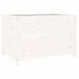 Vidaxl plantenbak verhoogd 119,5x82,5x78 cm massief grenenhout wit