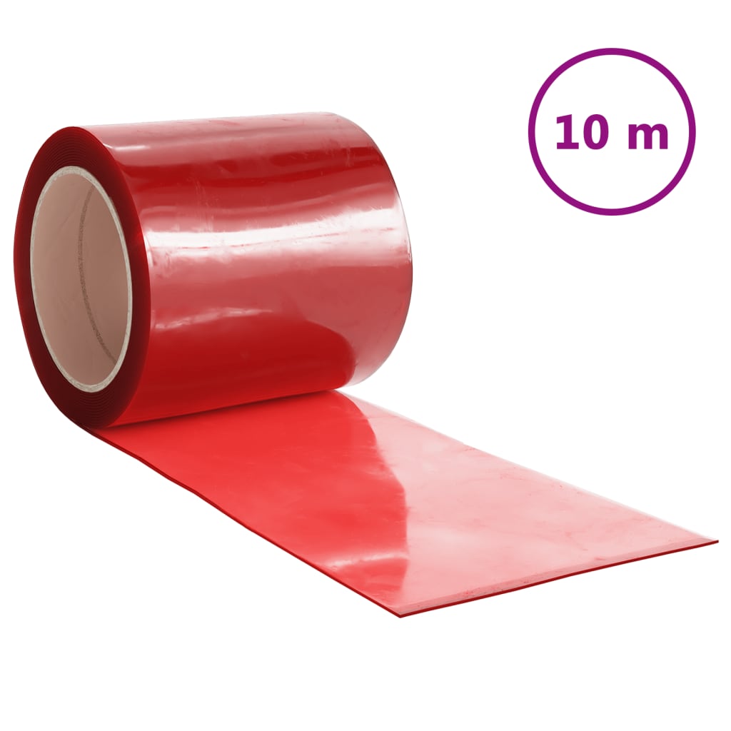 Vidaxl deurgordijn 200x1,6 mm 10 m pvc rood