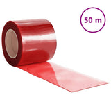 Vidaxl deurgordijn 200x1,6 mm 50 m pvc rood