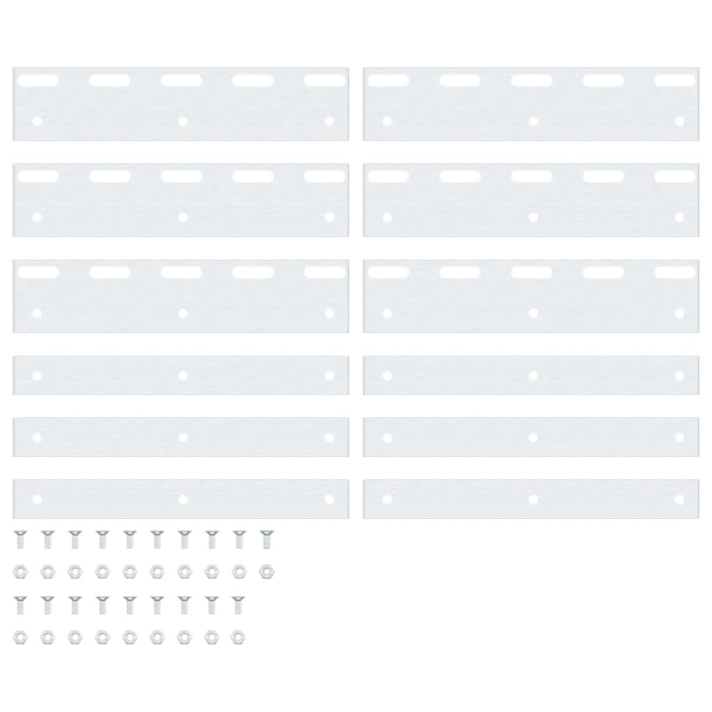 Vidaxl verbindingsplaten 6 st 20 cm roestvrij staal zilverkleurig