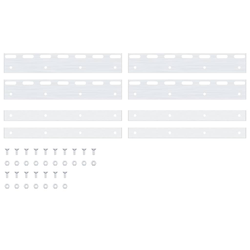 Vidaxl verbindingsplaten 4 st 28 cm roestvrij staal zilverkleurig