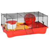 Vidaxl hamsterkooi 58x32x36 cm polypropeen en metaal rood