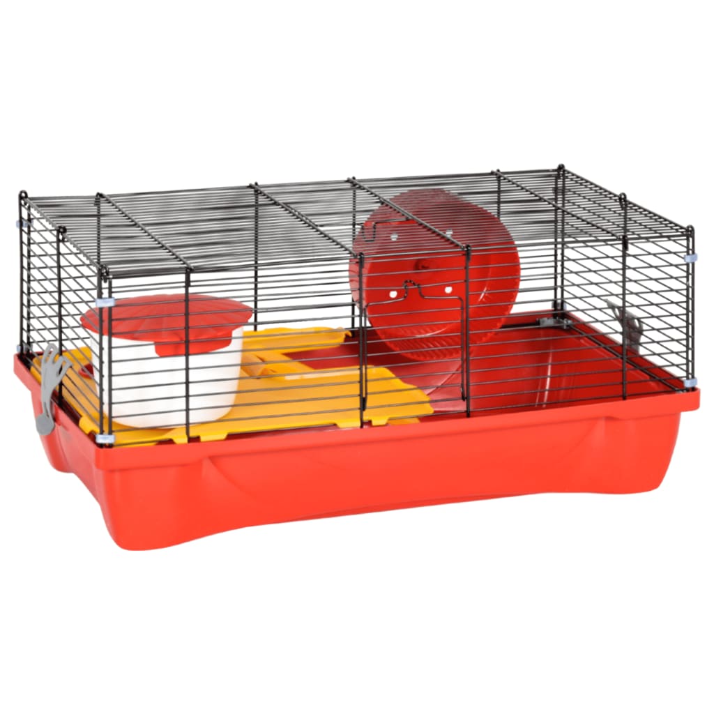 Vidaxl hamsterkooi 58x32x36 cm polypropeen en metaal rood