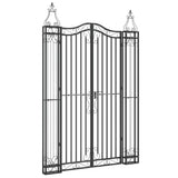 Vidaxl poort 121x8x180 cm smeedijzer zwart
