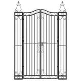 Vidaxl poort 121x8x180 cm smeedijzer zwart