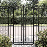 Vidaxl poort 121x8x180 cm smeedijzer zwart