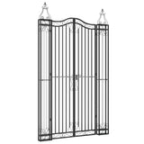 Vidaxl poort 121x8x200 cm smeedijzer zwart