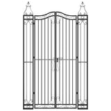 Vidaxl poort 121x8x200 cm smeedijzer zwart