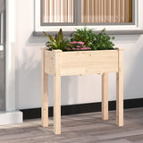 Vidaxl plantenbak met voering 71x37x76 cm massief vurenhout