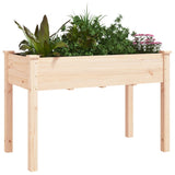 Vidaxl plantenbak met voering 118x59x76 cm massief vurenhout