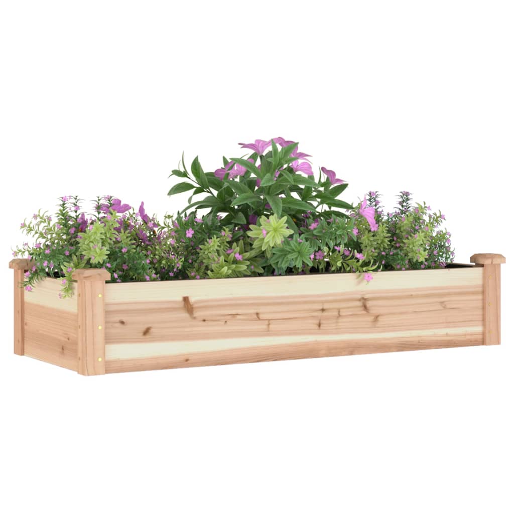 Vidaxl plantenbak verhoogd met voering 120x45x25 cm massief vurenhout