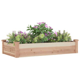 Vidaxl plantenbak verhoogd met voering 120x60x25 cm massief vurenhout