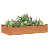 Vidaxl plantenbak verhoogd met voering 120x60x25 cm vurenhout bruin