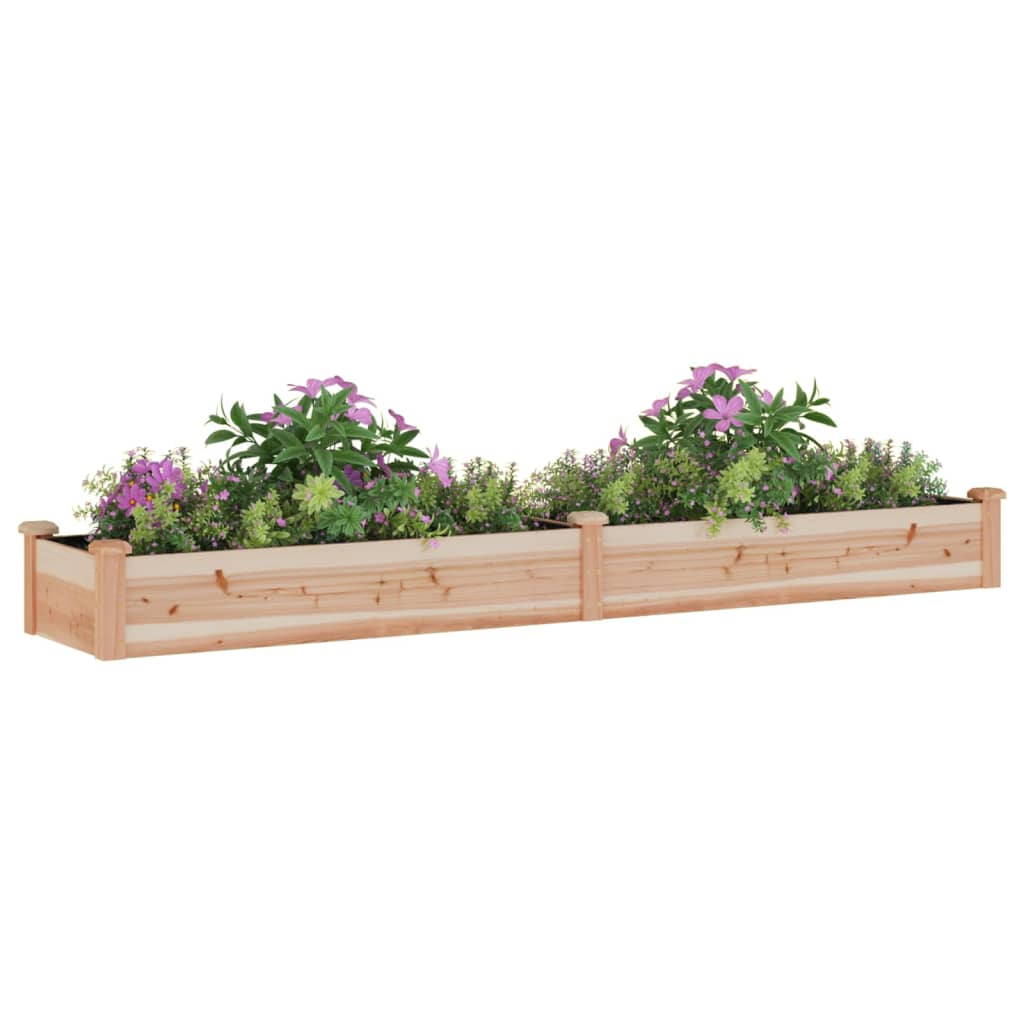 Vidaxl plantenbak verhoogd met voering 240x45x25 cm massief vurenhout