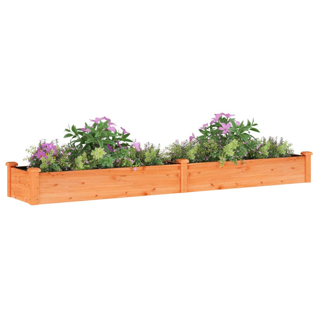 Vidaxl plantenbak verhoogd met voering 240x45x25 cm vurenhout bruin