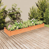 Vidaxl plantenbak verhoogd met voering 240x60x25 cm vurenhout bruin