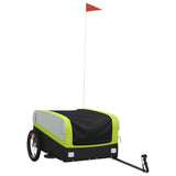 VidaXL Fietstrailer 45 kg ijzer zwart en groen