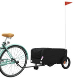 VidaXL Fietstrailer 30 kg ijzer zwart