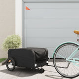 Vidaxl fietstrailer 45 kg ijzer zwart