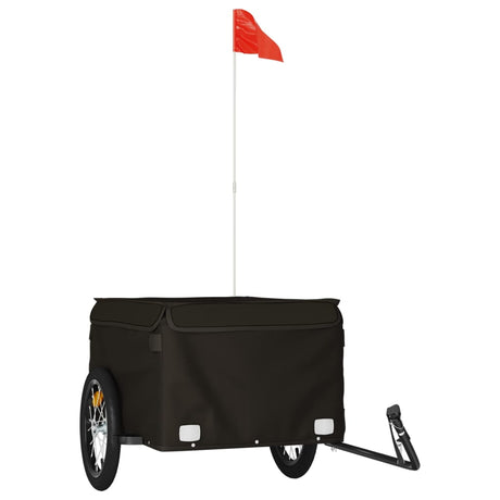 VidaXL Fietstrailer 45 kg ijzer zwart