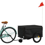 Vidaxl fietstrailer 30 kg ijzer zwart