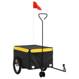 Vidaxl fietstrailer 45 kg ijzer zwart en geel