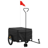 Vidaxl fietstrailer 45 kg ijzer zwart