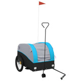 Vidaxl fietstrailer 45 kg ijzer zwart en blauw