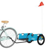 Vidaxl fietstrailer oxford stof en ijzer blauw