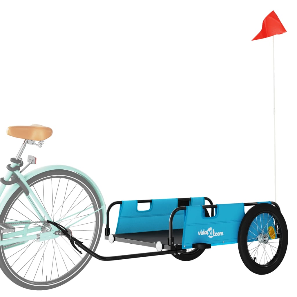 VidaXL Fietstrailer oxford stof en ijzer blauw