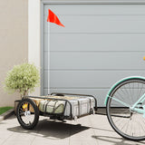 Vidaxl fietstrailer 126x63x34 cm ijzer zwart