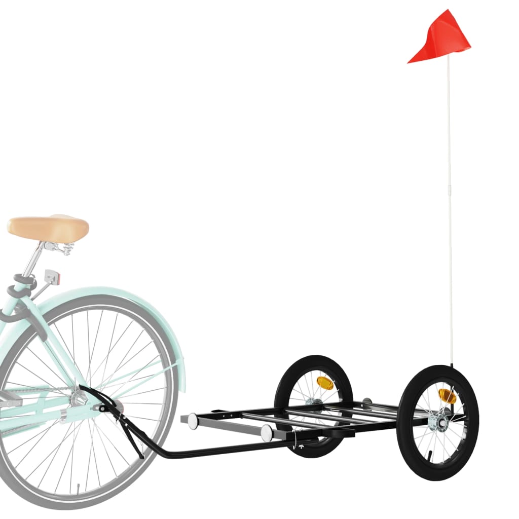 VidaXL Fietstrailer 126x63x34 cm ijzer zwart