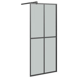 VidaXL Inloopdouchewand met schap 100x195 cm ESG-glas aluminium zwart