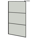 VidaXL Inloopdouchewand met schap 115x195 cm ESG-glas aluminium zwart