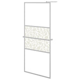 VidaXL Inloopdouchewand met schap 100x195 cm ESG-glas aluminium chroom