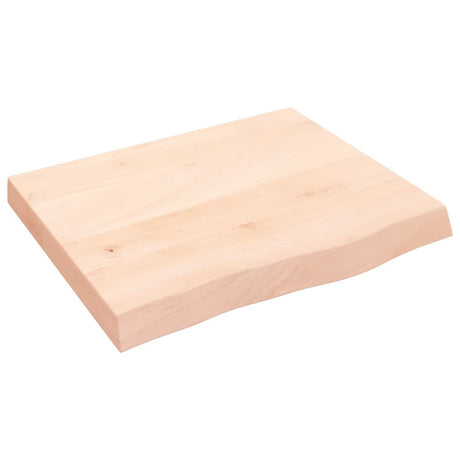 VidaXL Wastafelblad 60x50x(2-6) cm onbehandeld massief hout