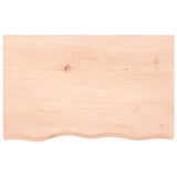 Vidaxl wastafelblad 80x50x(2-6) cm onbehandeld massief hout