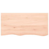Vidaxl wastafelblad 100x50x(2-6) cm onbehandeld massief hout