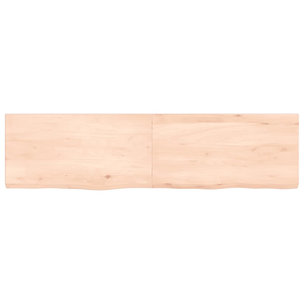 VidaXL Wastafelblad 120x30x(2-4) cm onbehandeld massief hout