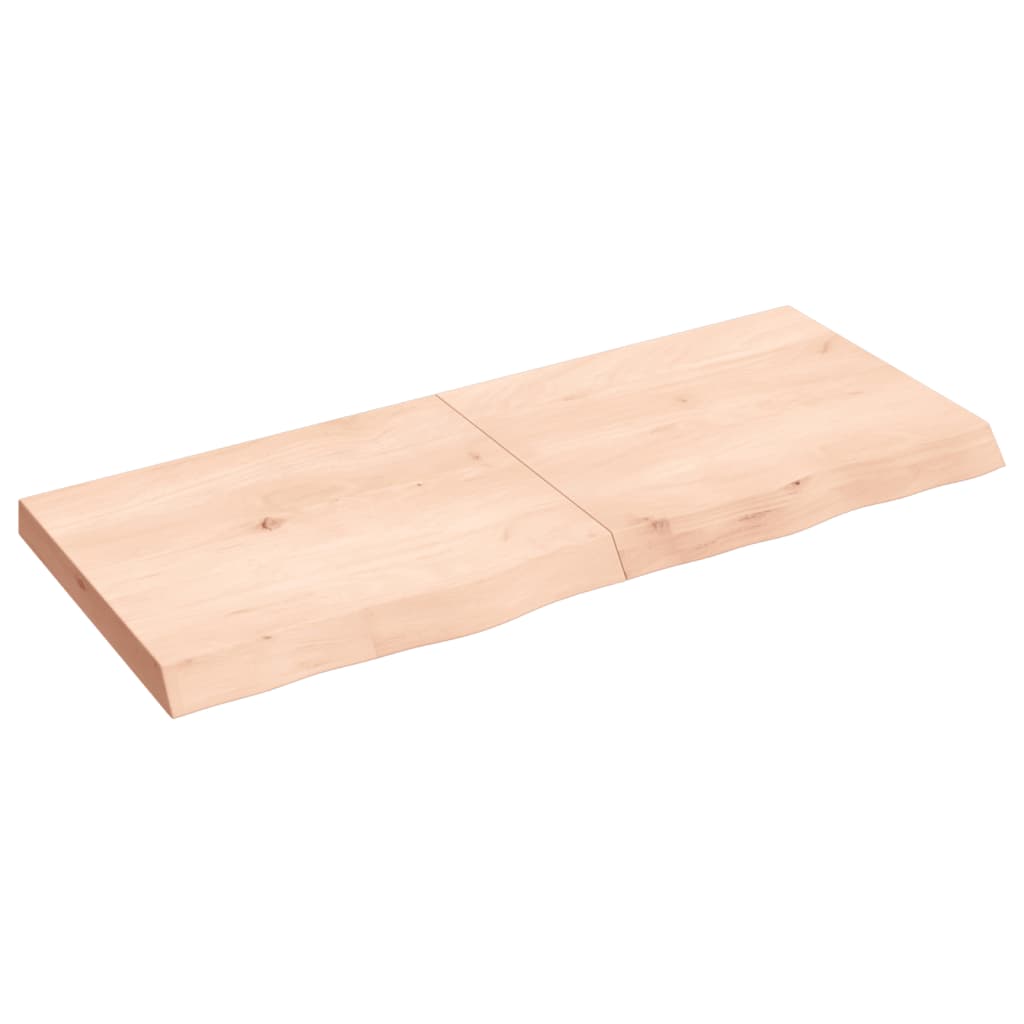 VidaXL Wastafelblad 120x50x(2-6) cm onbehandeld massief hout