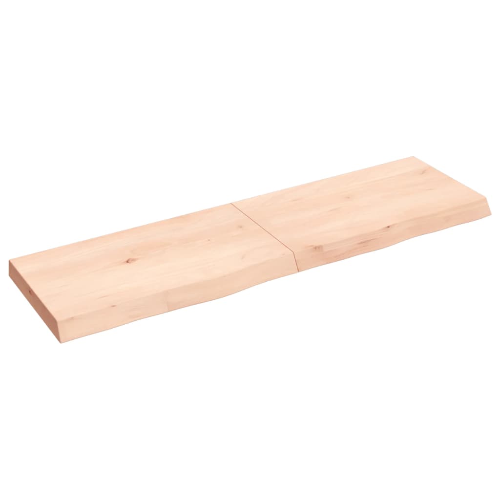 VidaXL Wastafelblad 140x40x(2-6) cm onbehandeld massief hout